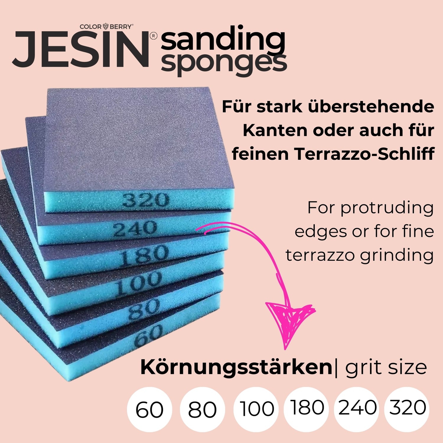 JESIN sanding sponges - 6er Set