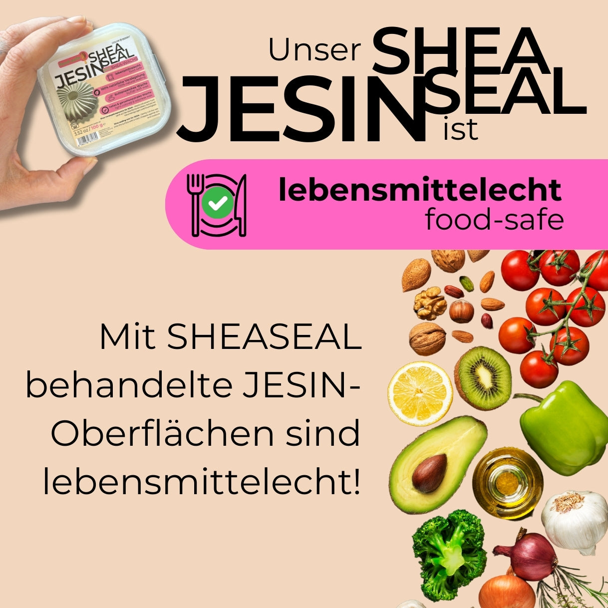 JESIN SHEASEAL - lebensmittelechte Versiegelung für Gießpulver &amp; JESIN (100g)