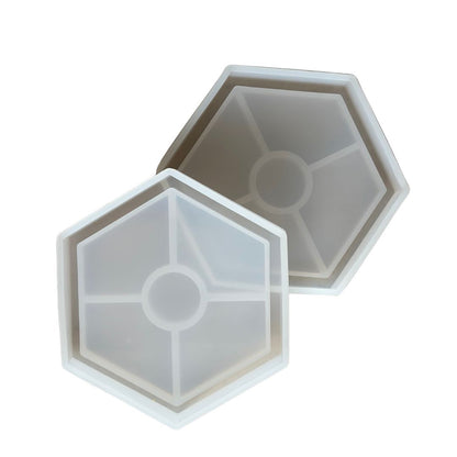 HEXAGON COASTERS silicone mold - set of 2