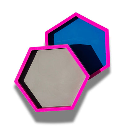 HEXAGON COASTERS silicone mold - set of 2